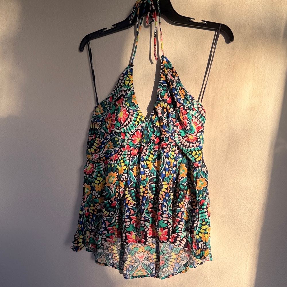 Old Navy Multicolor Floral Halter Top